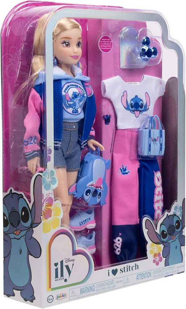 Jakks Pacific „Disney ILY 4ever“ mados lėlė su Stitch tema ir aksesuarų rinkiniu, 30 cm