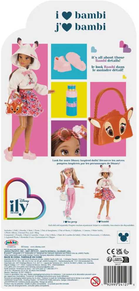 Jakks Pacific Disney ILY 4ever mados lėlė su Bembio motyvu ir aksesuarų rinkiniu 30 cm