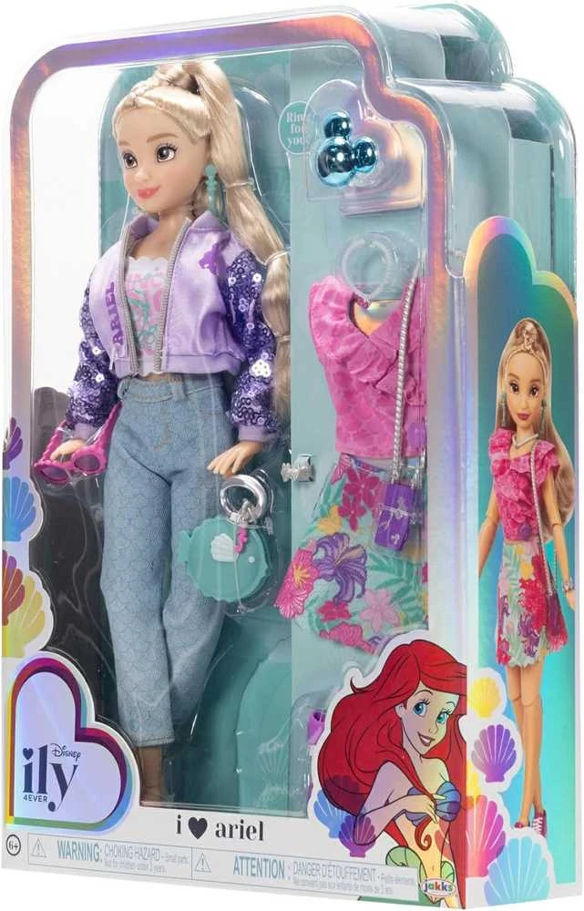 Jakks Pacific „Disney ILY 4ever“ madingas lėlės rinkinys su Arielės undinėlės motyvu ir aksesuarais, 30 cm