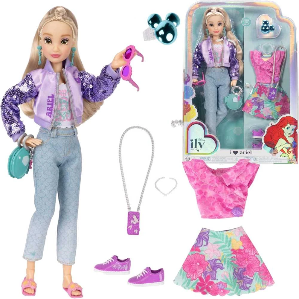 Jakks Pacific „Disney ILY 4ever“ madingas lėlės rinkinys su Arielės undinėlės motyvu ir aksesuarais, 30 cm