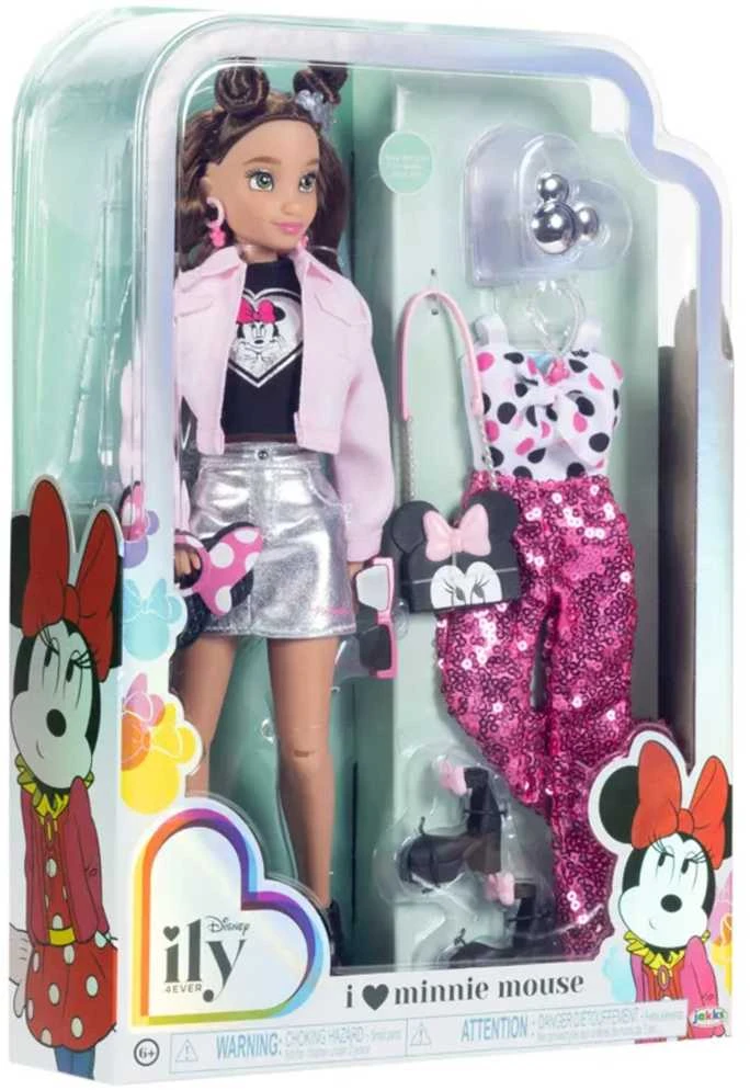 Disney ILY 4ever madingų lėlių rinkinys su Minnie Mouse motyvu ir aksesuarais, 30 cm