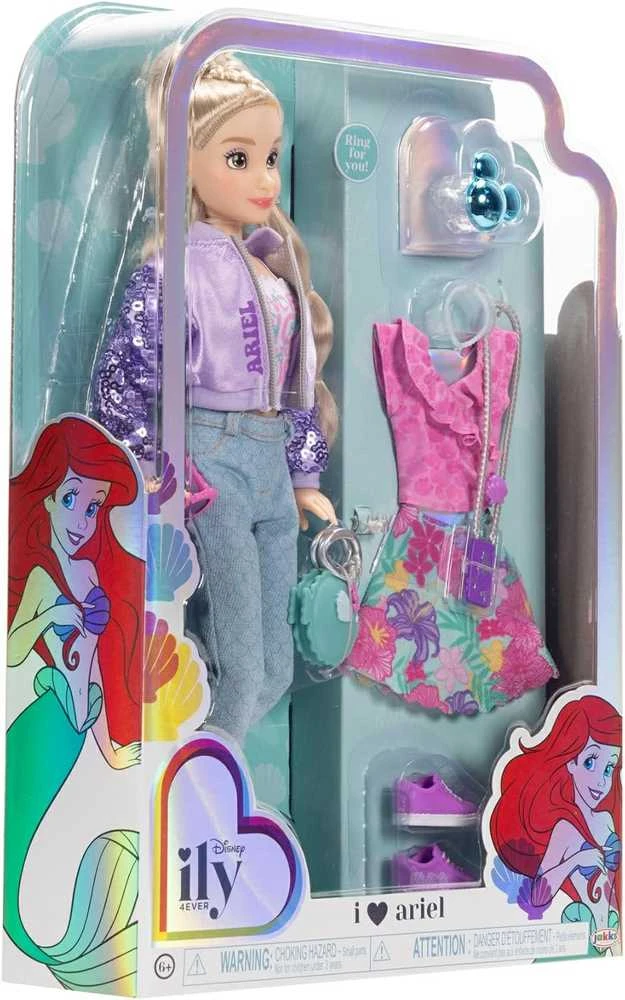 Jakks Pacific „Disney ILY 4ever“ madingas lėlės rinkinys su Arielės undinėlės motyvu ir aksesuarais, 30 cm