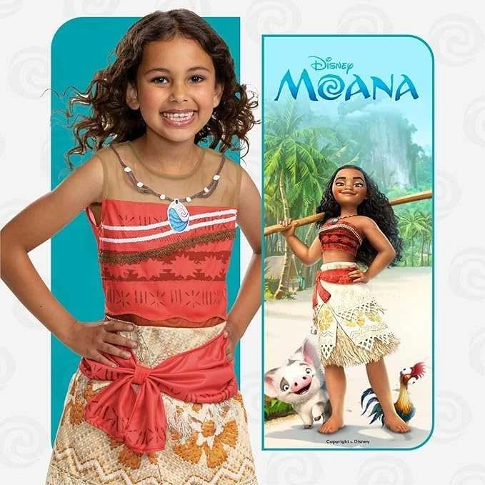 Disguise Disney kostiumas, karnavalinis kostiumas Vandenyno lobis Vaiana 124-135 cm (7-8 metų)