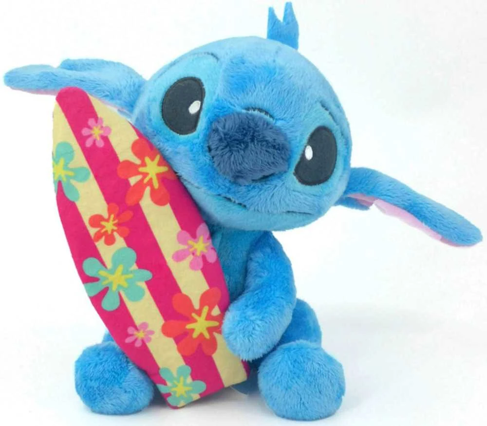 Mattel Disney pliušinis žaislas Stitch su lenta, 25 cm, mėlynas