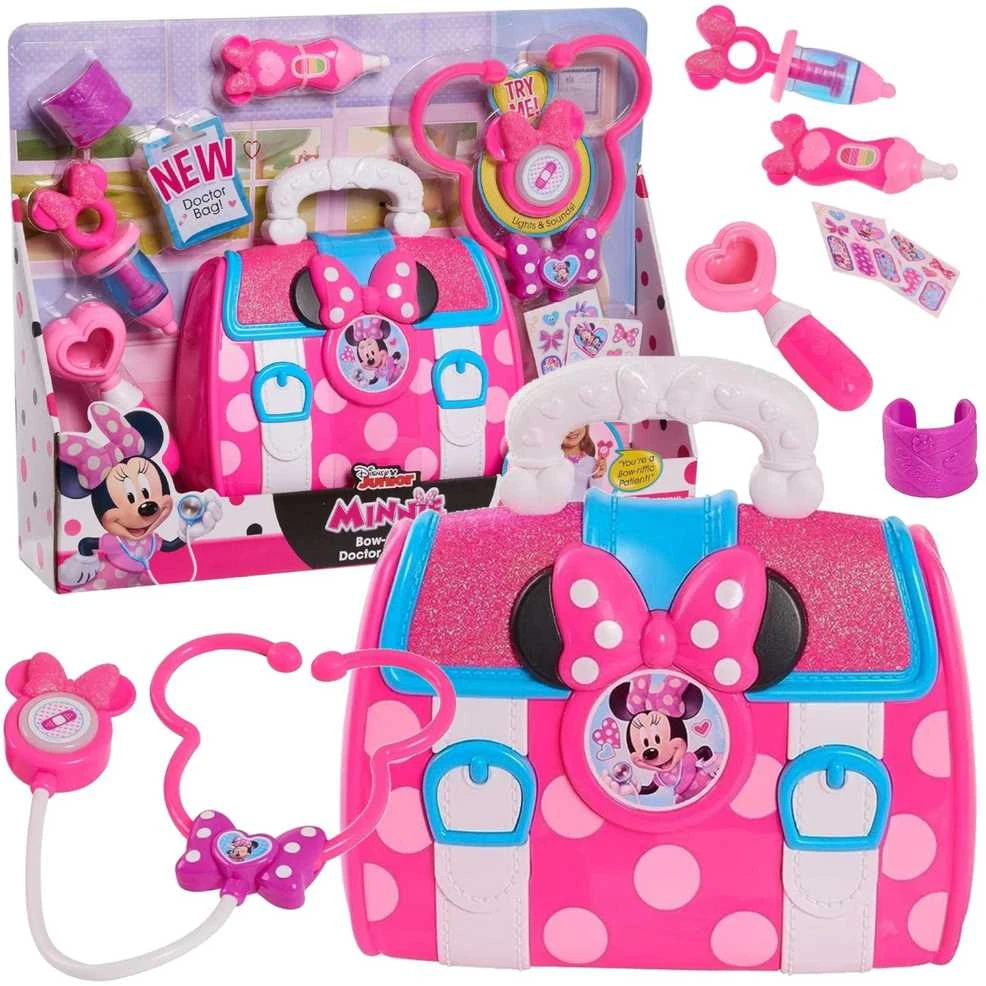 justplay Disney Minnie Mouse didelis medicinos rinkinys gydytojo pirmosios pagalbos vaistinėlė 8 dienos šviesos/garso
