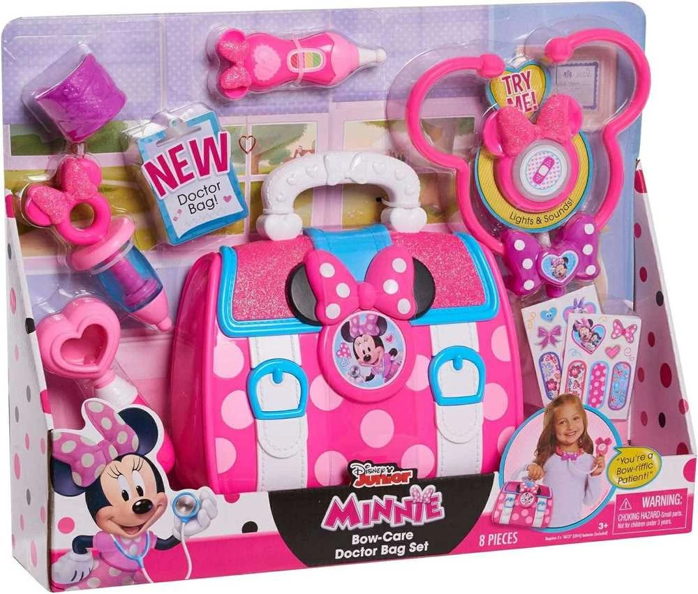 justplay Disney Minnie Mouse didelis medicinos rinkinys gydytojo pirmosios pagalbos vaistinėlė 8 dienos šviesos/garso