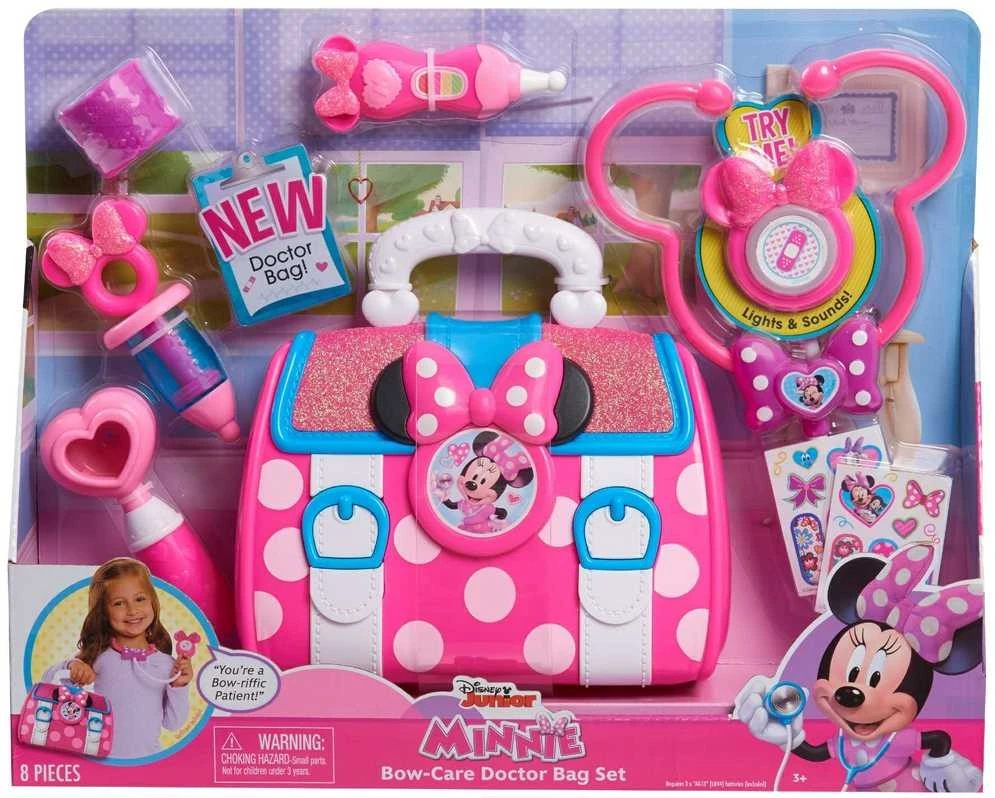 justplay Disney Minnie Mouse didelis medicinos rinkinys gydytojo pirmosios pagalbos vaistinėlė 8 dienos šviesos/garso