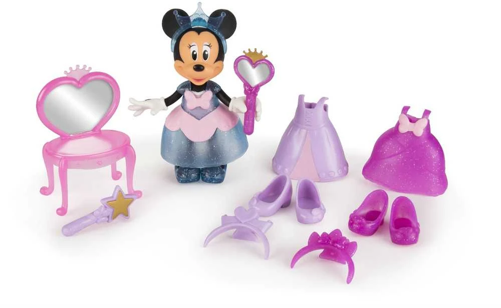 Imc Toys Disney Minnie Mouse Mini Lėlė Princess + drabužių spintos komplektai