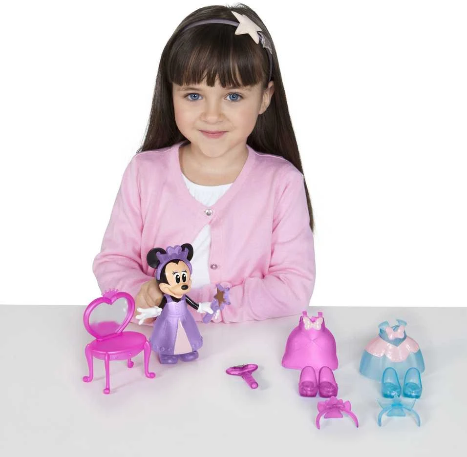 Imc Toys Disney Minnie Mouse Mini Lėlė Princess + drabužių spintos komplektai