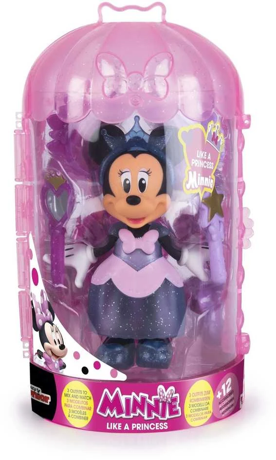 Imc Toys Disney Minnie Mouse Mini Lėlė Princess + drabužių spintos komplektai