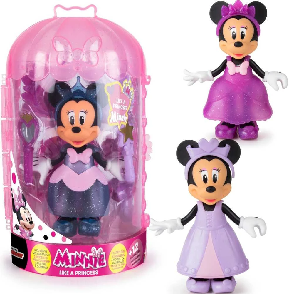 Imc Toys Disney Minnie Mouse Mini Lėlė Princess + drabužių spintos komplektai