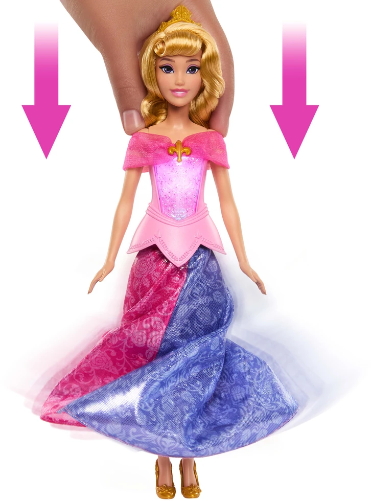 Mattel DISNEY PRINCESS lėlė Aurora su spalvos keitimo funkcija (JLK24)