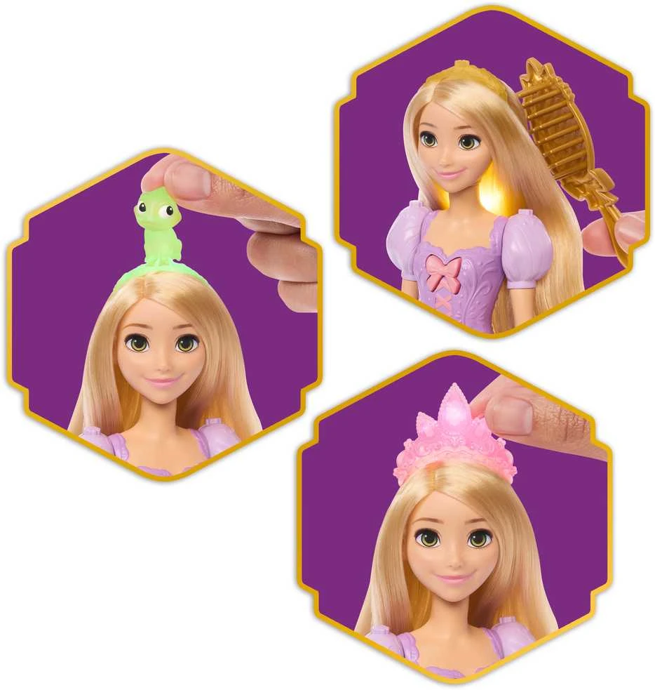 Mattel DISNEY PRINCESS RUPUNZEL interaktyvi lėlė Auksaplaukė (JHL46)