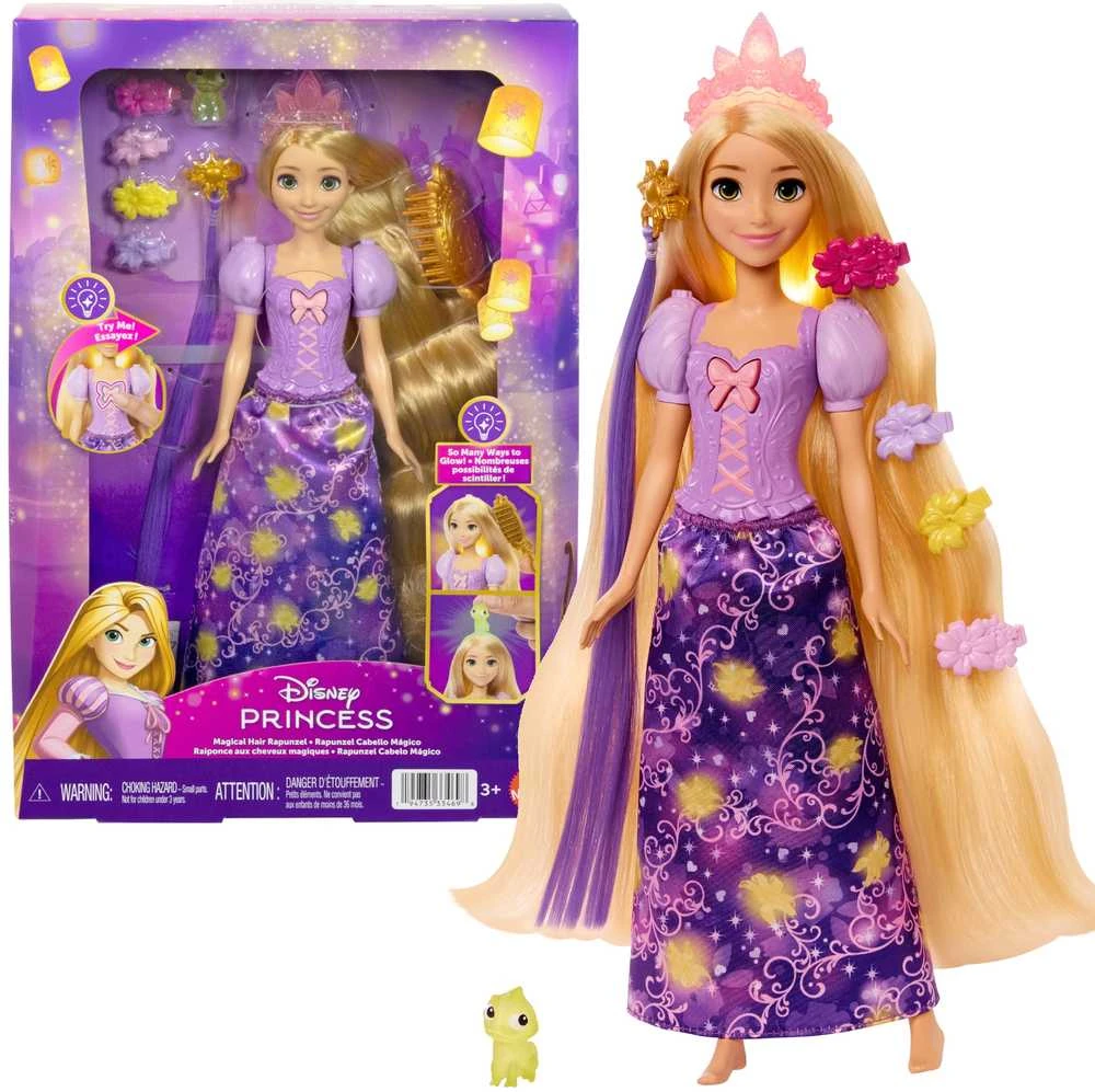 Mattel DISNEY PRINCESS RUPUNZEL interaktyvi lėlė Auksaplaukė (JHL46)