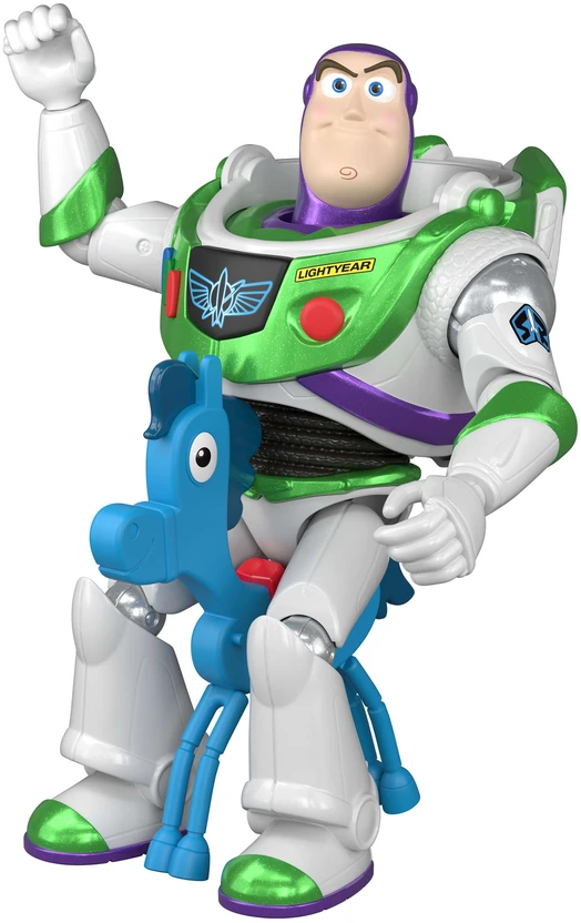 Disney Toy Story 5 PlayScale figūrėlių rinkinys Čiapas Bzas Astralas Hi-Tech + du arkliukai
