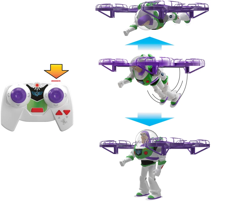 Mattel „Disney Toy Story 5“ skraidančio nuotolinio valdymo drono figūrėlė Buzz Lightyear Buzz Lightyear 18 cm
