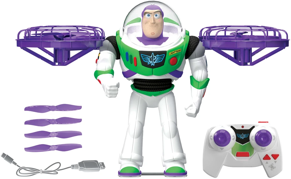 Mattel „Disney Toy Story 5“ skraidančio nuotolinio valdymo drono figūrėlė Buzz Lightyear Buzz Lightyear 18 cm
