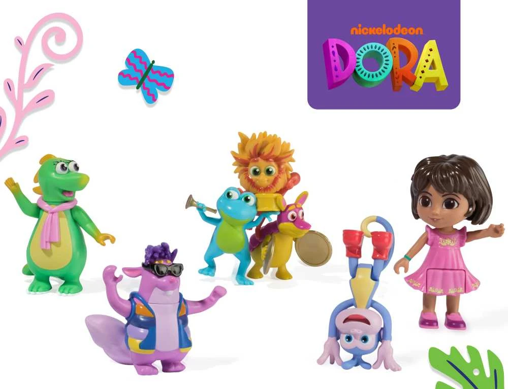 Spin Master DORA TYRINĖTOJĖS žaidimų rinkinys Dora figūrėlių dovanų rinkinys