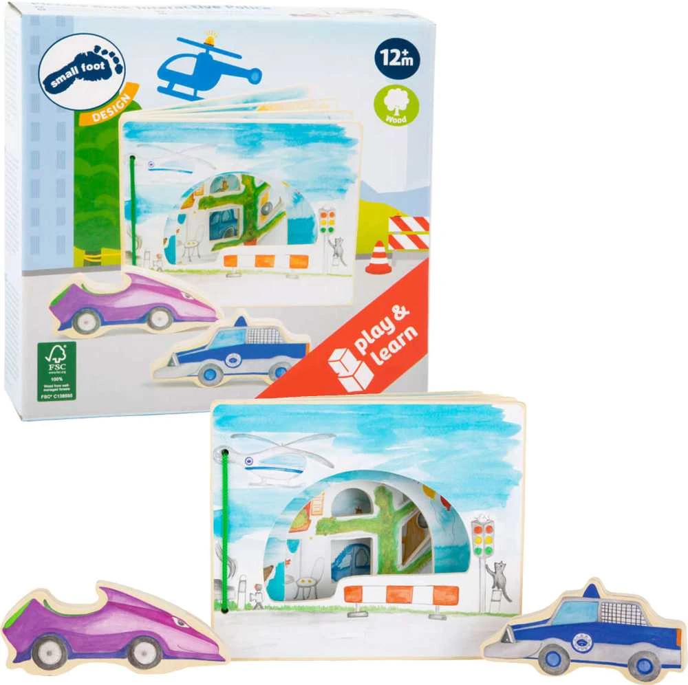SMALL FOOT interaktyvi medinė knygelė POLICE