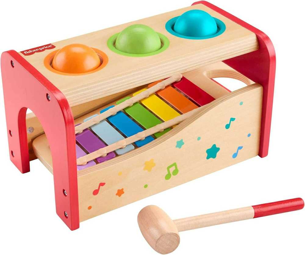 Fisher Price Mattel FP MEDIENOS CYMBAL PUNCH WOOD HXT88 WB1