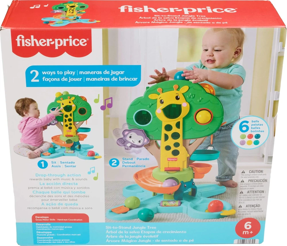 Mattel Medžio formos „Atsisėdus – atsistojus“ aktyvinantis žaidimų centras su kamuoliukais