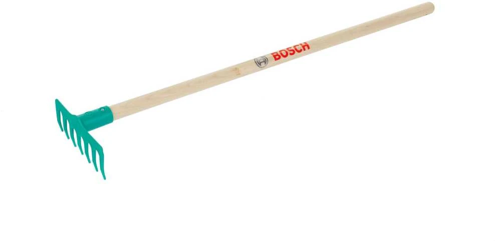 Klein Didelis „Bosch“ sodo grėblys su medine rankena, 72 cm