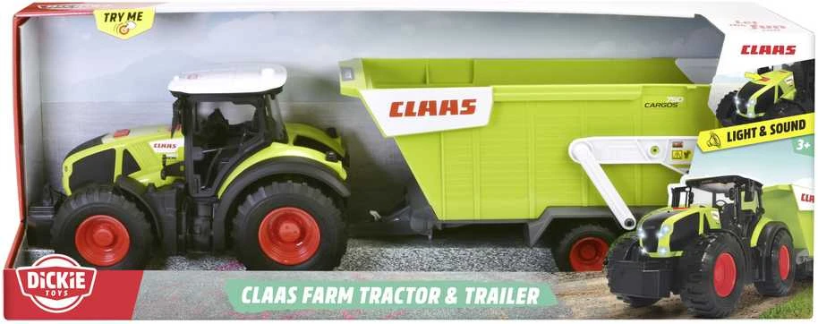 Dickie Didelė interaktyvi traktoriaus traktoriaus priekaba Claas light/sound 64 cm