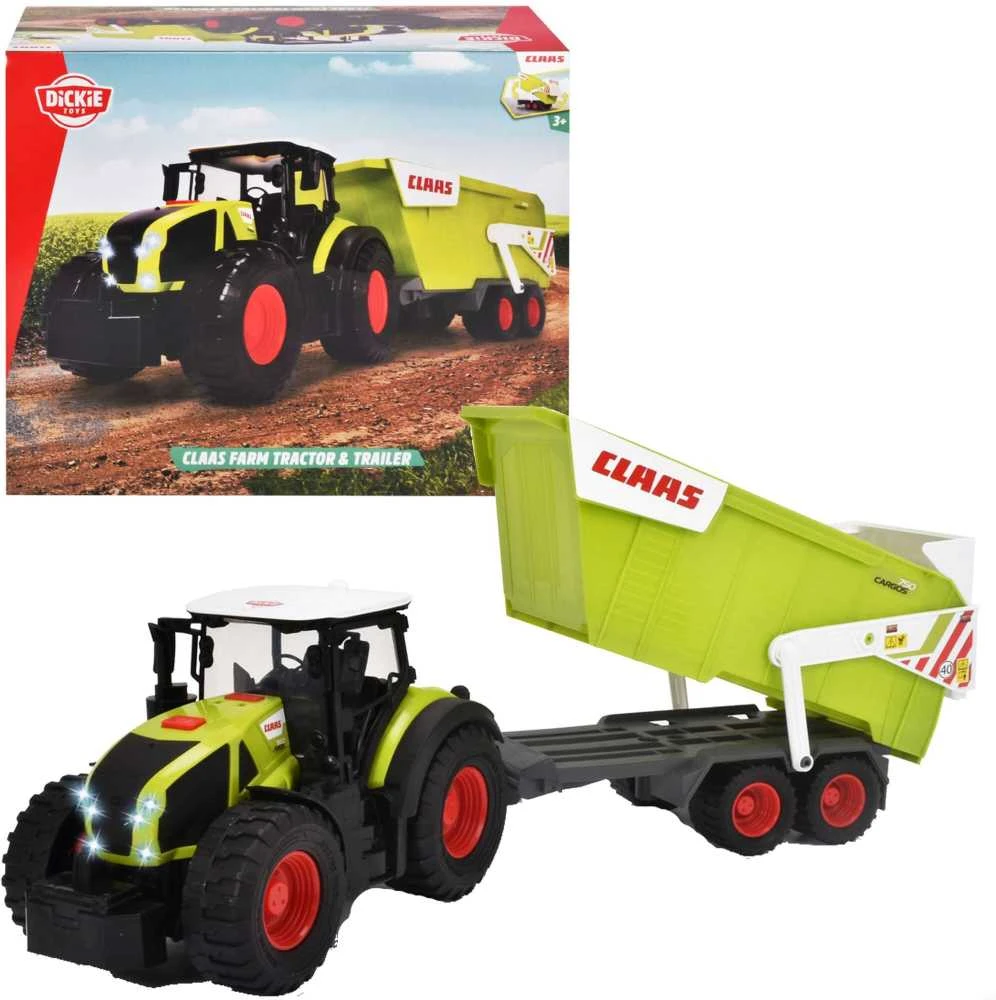 Dickie Didelė interaktyvi traktoriaus traktoriaus priekaba Claas light/sound 64 cm