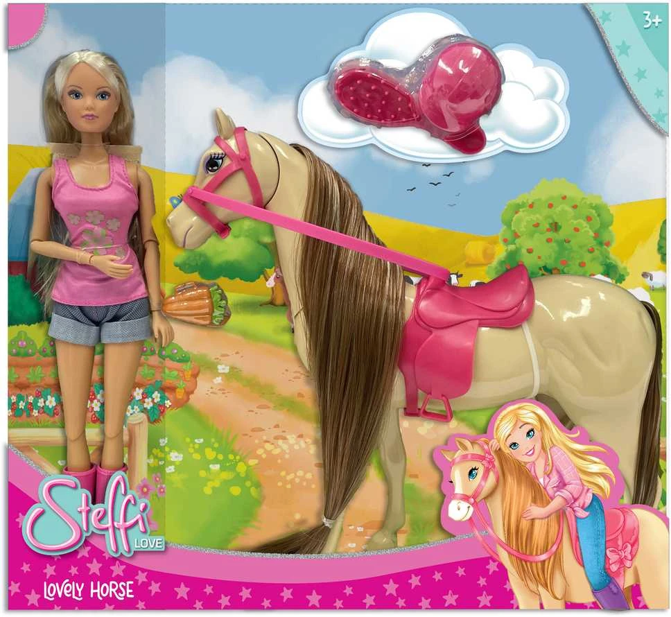Pferd STEFFI LOVE lėlė su arkliu Lovely Horse, 105733052