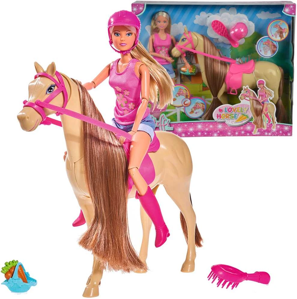 Pferd STEFFI LOVE lėlė su arkliu Lovely Horse, 105733052
