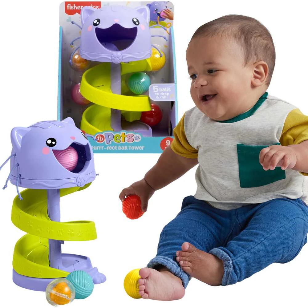 Mattel Fisher-Price Kitty Ball Tower – kačių bokštas ir kamuoliai