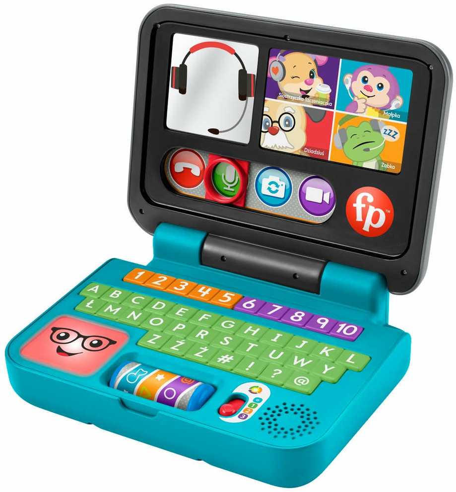 Fisher Price Interaktyvus žaislas "Laugh & Learn® Let's Connect™" nešiojamasis kompiuteris (lenkų k.)