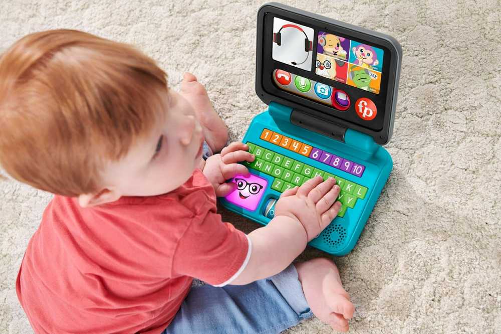 Fisher Price Interaktyvus žaislas "Laugh & Learn® Let's Connect™" nešiojamasis kompiuteris (lenkų k.)