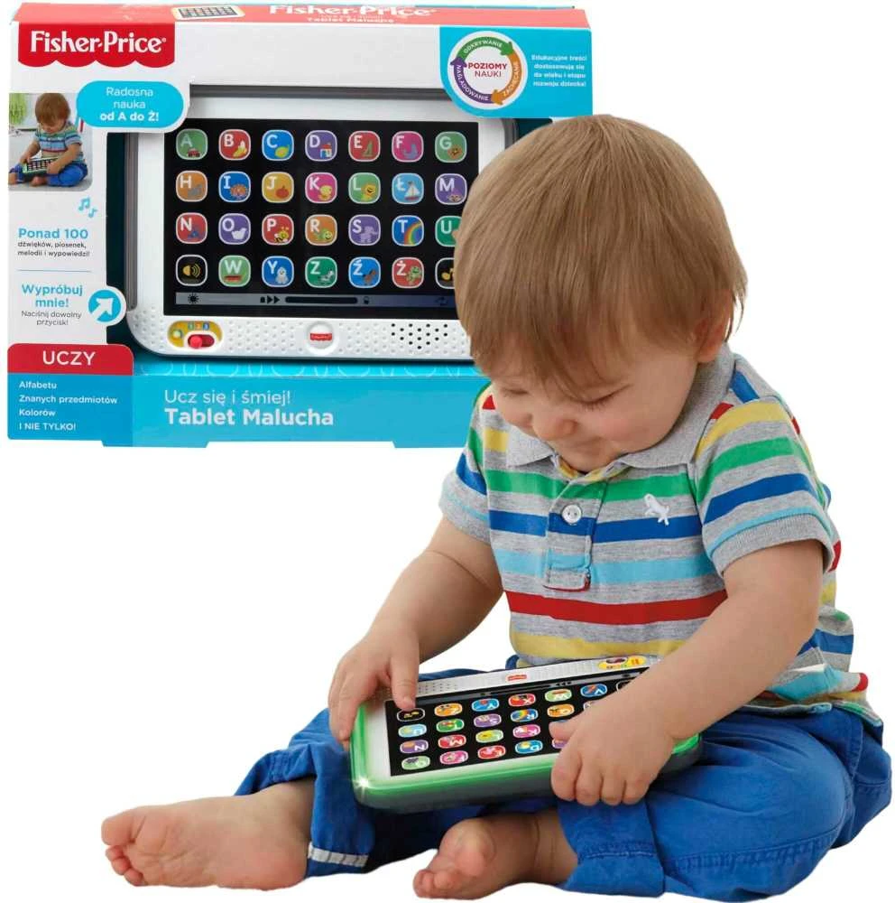 Fisher Price žaislinis planšetinis kompiuteris, lenkų k.