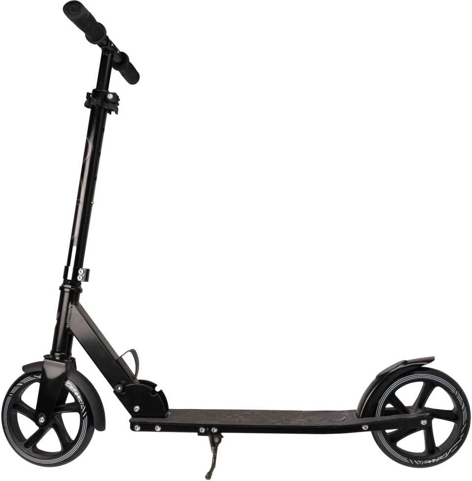 Evo dviratis paspirtukas City Flexi Max 200 Juoda su stovu ir diržu iki 100 kg 8+