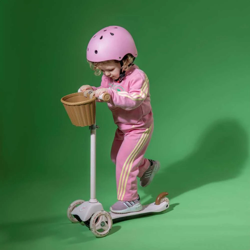EVO reguliuojamas triratis paspirtukas vaikams, „Mini Cruiser“, su krepšeliu, 2+m., mėlynos spalvos
