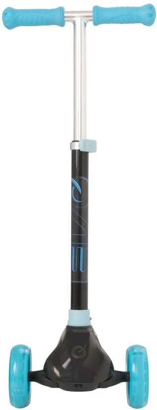 EVO reguliuojamas 3 ratų paspirtukas vaikams Eclipse Mėlyna Light Up ratai ir denis