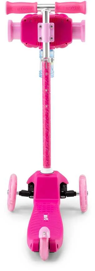 EVO reguliuojamas triratis „Bubblz Mini Cruiser“ vaikiškas paspirtukas, rožinis su muilo burbulais
