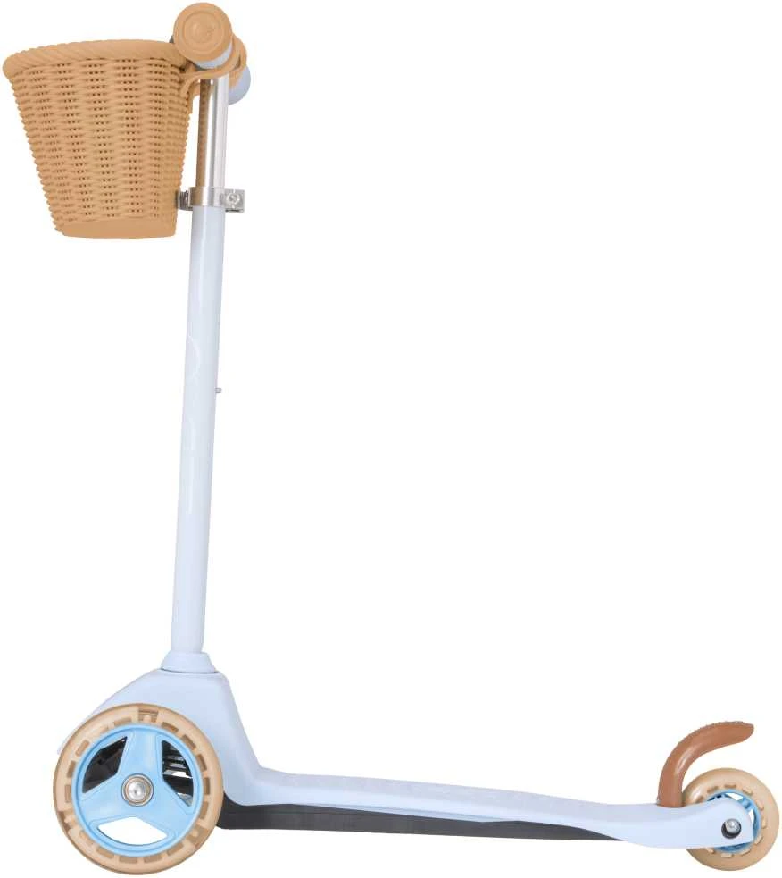 EVO reguliuojamas triratis paspirtukas vaikams, „Mini Cruiser“, su krepšeliu, 2+m., mėlynos spalvos
