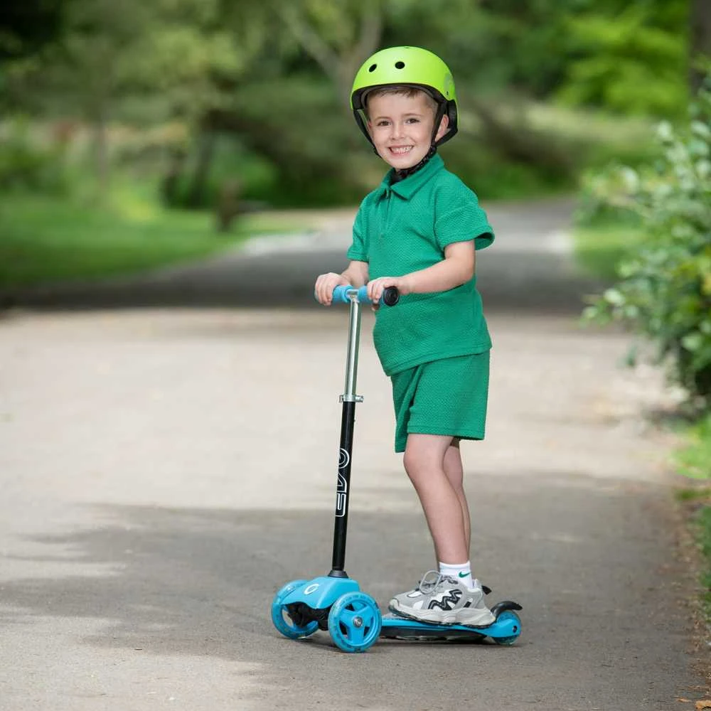 Almarina EVO reguliuojamas 3 ratų paspirtukas vaikams Light Up Mini Cruiser Mėlyna Light Up Wheels