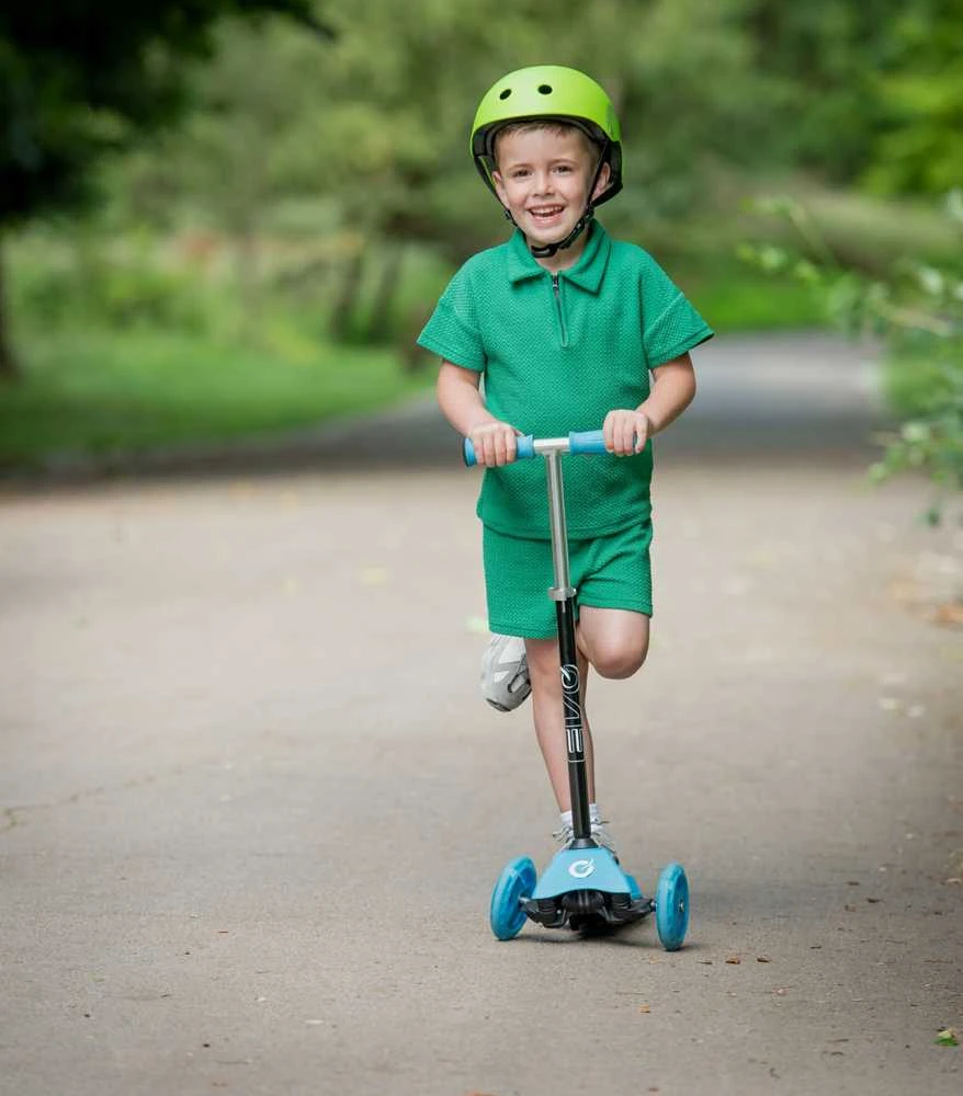 Almarina EVO reguliuojamas 3 ratų paspirtukas vaikams Light Up Mini Cruiser Mėlyna Light Up Wheels