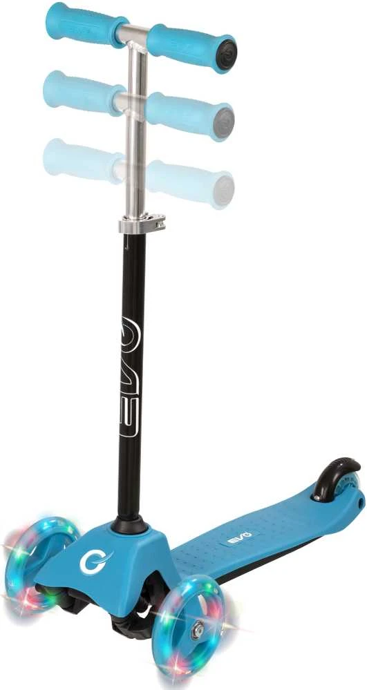 Almarina EVO reguliuojamas 3 ratų paspirtukas vaikams Light Up Mini Cruiser Mėlyna Light Up Wheels