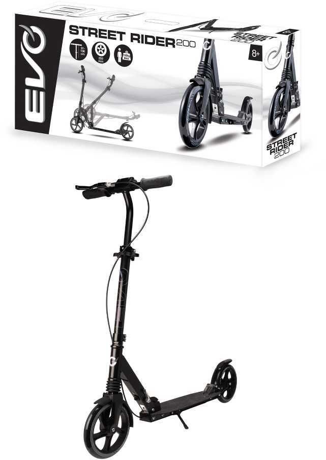 "Evo" sulankstomas dvivietis miesto motoroleris "Street Rider 200 Juodas" su koja 8+