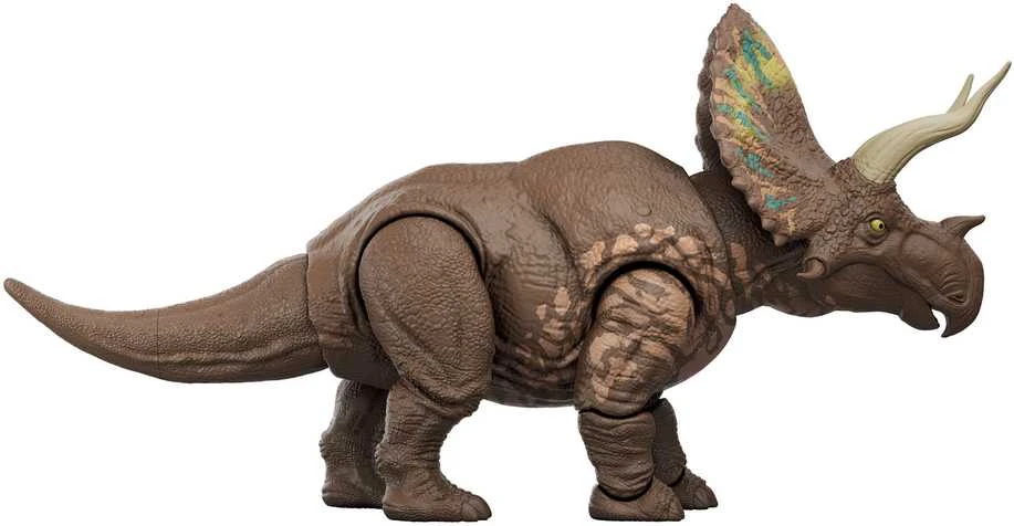 Mattel WORLD Figūrėlė Dinozaur Eotriceratops Juros periodo pasaulio atgimimas Milžiniški Thrasheriai 32 cm