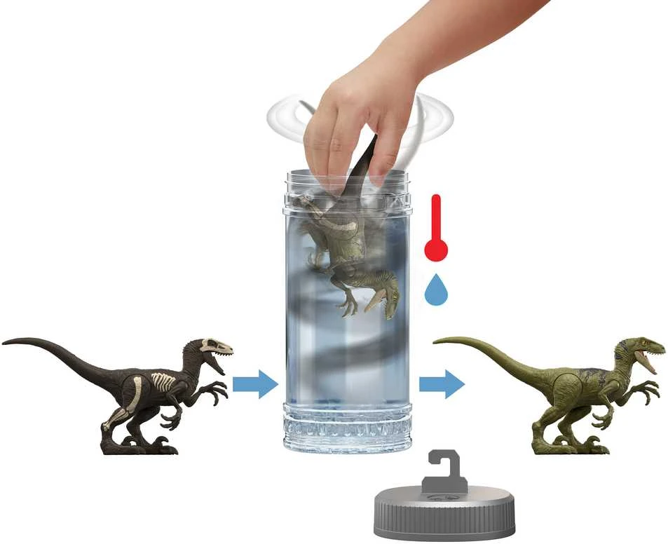 Mattel JURASSIC WORLD spalvų keitimo siurprizas (JDC52)