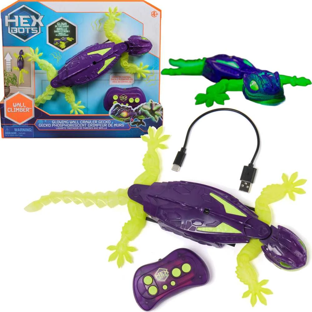 HEX BOTS Interaktyvus sienomis laipiojantis gekonas