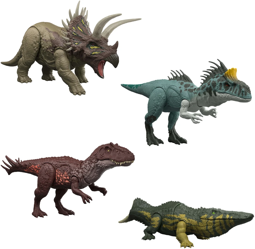 Mattel Figūrėlė Interaktyvi dinozaurų Juros pasaulio išlikimo triceratops garso šviesa