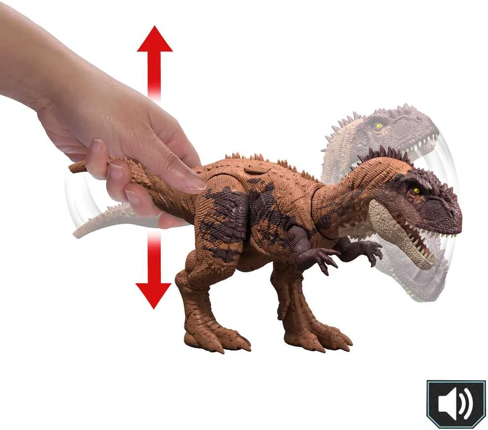 Mattel Kryptops Juros periodo pasaulio dinozauro figūrėlė su laukiniu riaumojimu ir judančiomis dalimis ZA6057