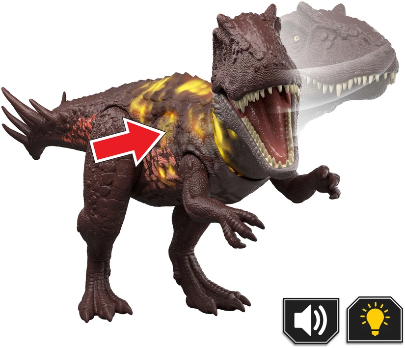 Mattel Figūrėlė Interaktyvus dinozaurų ir Jurassic World išgyvenimo garso ir šviesos rinkinys Metriacanthosaurus
