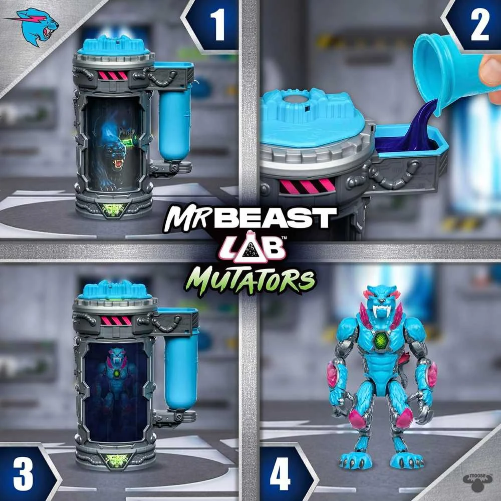 Moose Toys MrBeast Lab MR. BEAST LAB Mutator Action Figs -Ikoninė pantera